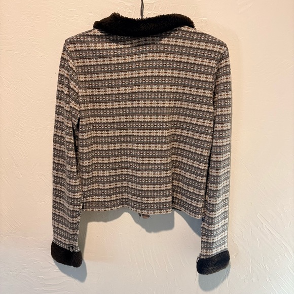 Vintage Smart Objects Faux Fur Button Down Blouse - Picture 7 of 7